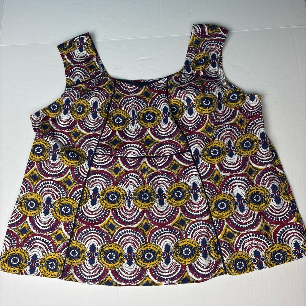 Cato Women’s 26W 28W Shirt New Tags Cotton Sleeveless Tank Top Tribal Geometric